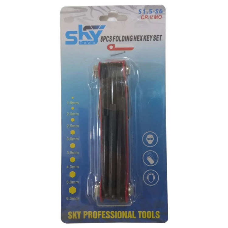 آچار آلن شش گوش اسکای کد DT-08 مجموعه 8 عددی