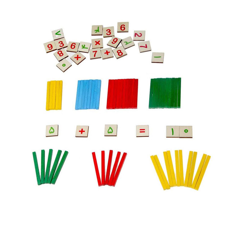 بازی آموزشی اعداد کارا مدل چوب خط ریاضی طرح خرگوش زبل بسته 60 عددی کد 2-5965