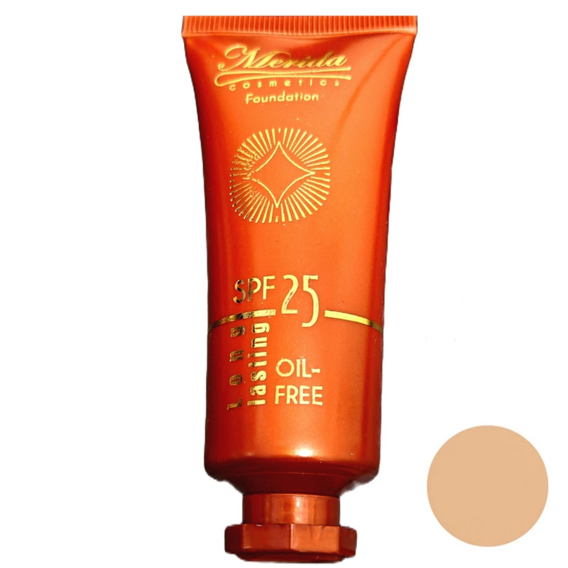 کرم پودر مایع SPF 25 مریدا مدل long lasting شماره 01 مناسب انواع پوست حجم 40 میلی لیتر