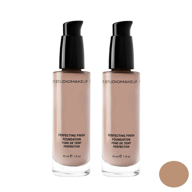 کرم پودر مایع استودیو میکاپ مدل PERFECTING FINISH شماره 4w مناسب برای انواع پوست حجم 30 میلیلیتر مجموعه 2 عددی