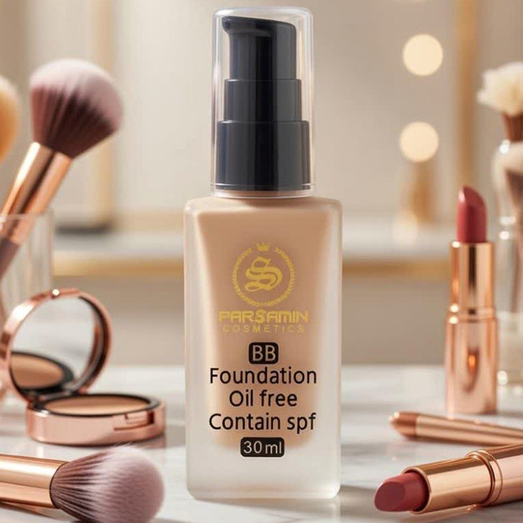 کرم پودر مایع SPF15 پارس سامین مدل BB شماره 04 مناسب انواع پوست حجم 30 میلیلیتر