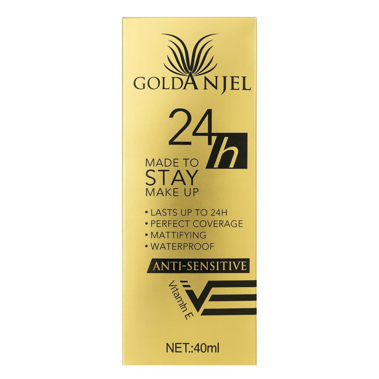 کرم پودر مایع Spf 10 گلد انجل مدل Stay شماره 03 مناسب برای انواع پوست حجم 40 میلی لیتر