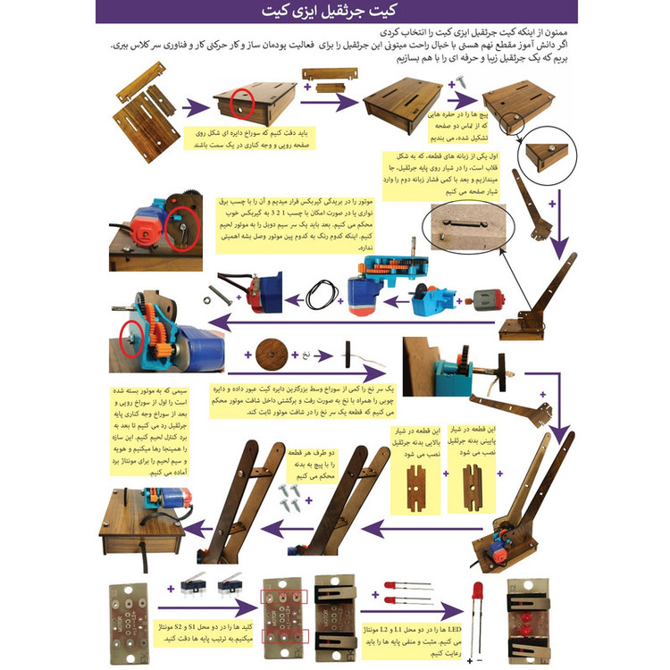 کیت آموزشی طرح جرثقیل کارو فناوری مدل ایزی کیت