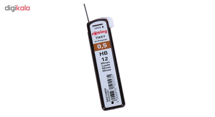 نوک مداد نوکی 0.5 میلی متری روترینگ مدل hi-polymer بسته 2 عددی