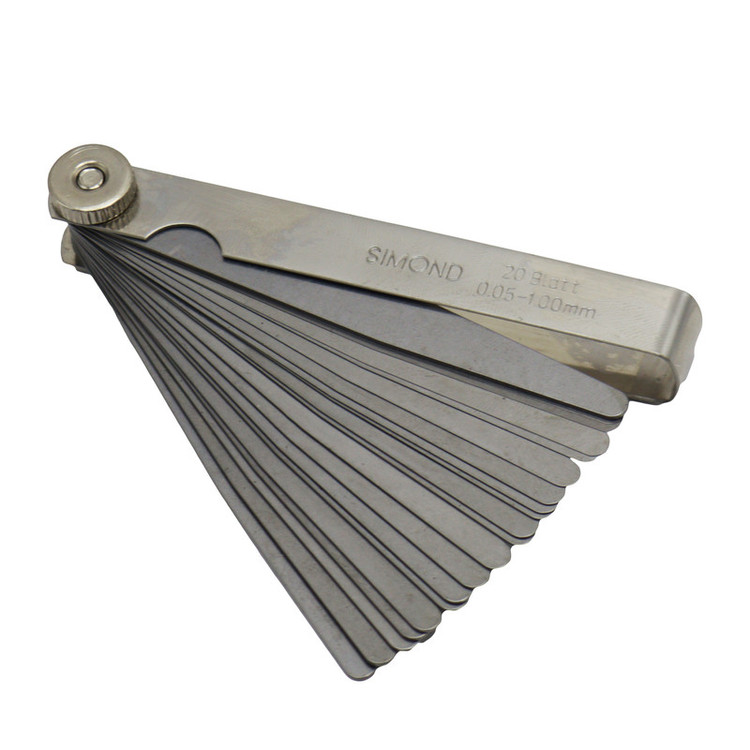 آچار فیلر سیموند مدل YP-0.05-1MM-20 مجموعه 20 عددی