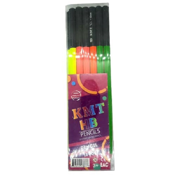 مداد مشکی کی ام تی مدل Neon بسته 12 عددی