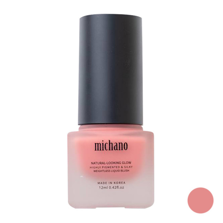 رژگونه مایع براق میچانو مدل Peony شماره 4