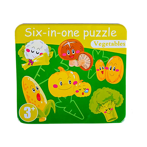 پازل آموزشی مدل Six in one طرح سبزیجات