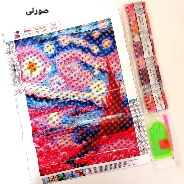 بازی آموزشی مدل نقاشی الماسی بزرگسالان طرح ونگوگ