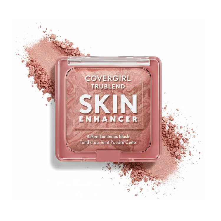 رژ گونه پودری پخته براق اسکین مدل rose latte 410 رنگ صورتی