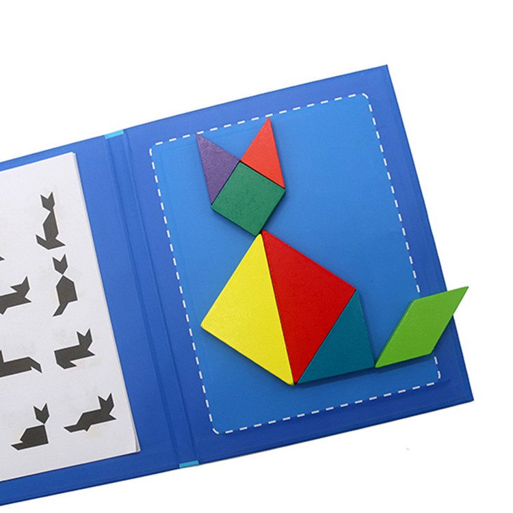 بازی آموزشی سمید مدل تانگرام مگنتی طرح کتابی