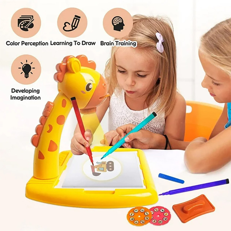 بازی آموزشی مدل میز نقاشی پروژکتوردار طرح زرافه کد 222-6
