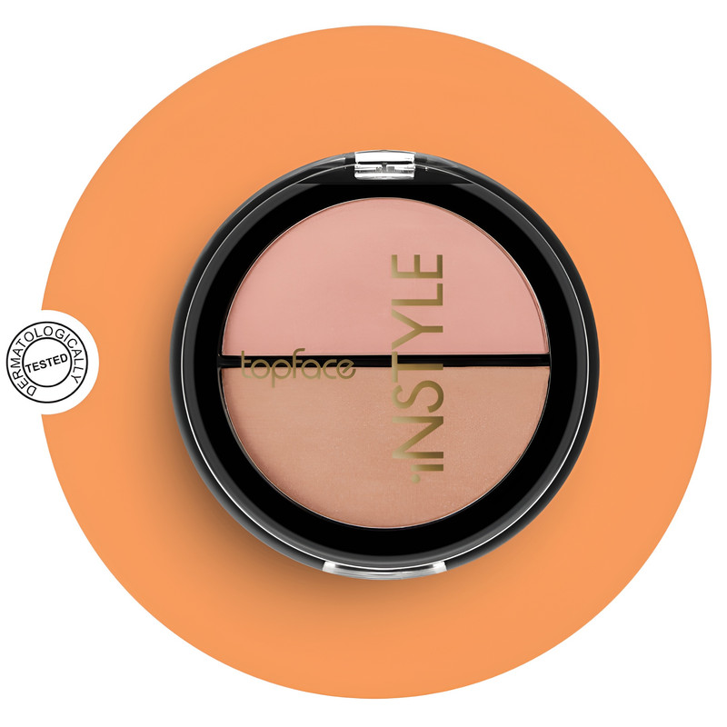 پالت رژگونه براق تاپ فیس مدل Instyle Twin شماره 004