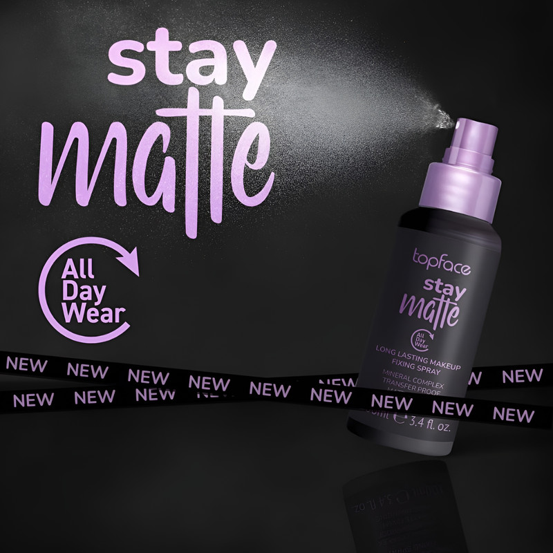 اسپری تثبیت کننده آرایش صورت تاپ‌ فیس مدل MATTE حجم 100 میلی لیتر