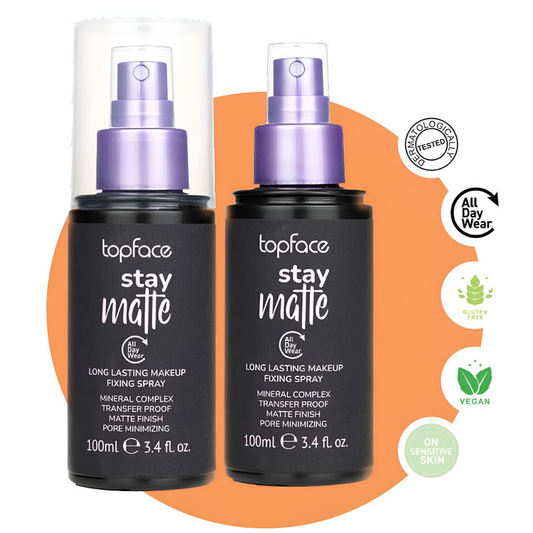 اسپری تثبیت کننده آرایش صورت تاپ فیس مدل MATTE حجم 100 میلی لیتر