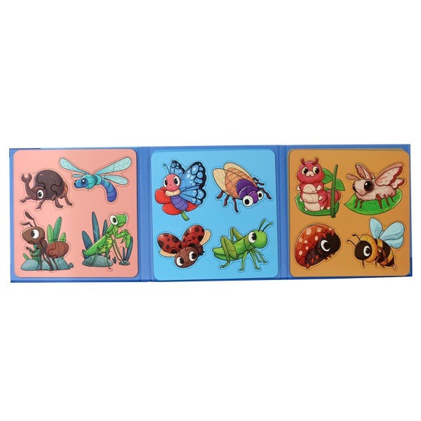 بازی آموزشی مدل پازل کتابی مگنتی سه بعدی طرح حشرات کد 27020