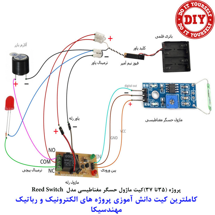 کیت آموزش الکترونیک مهندسیکا مدل پروژه دانش آموزی کد KIT_99DIY