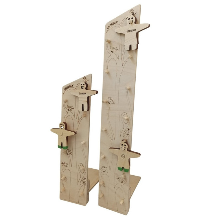 اسباب بازی چوبی مدل آدمک سرسره ای کد SS-02 مجموعه دو عددی