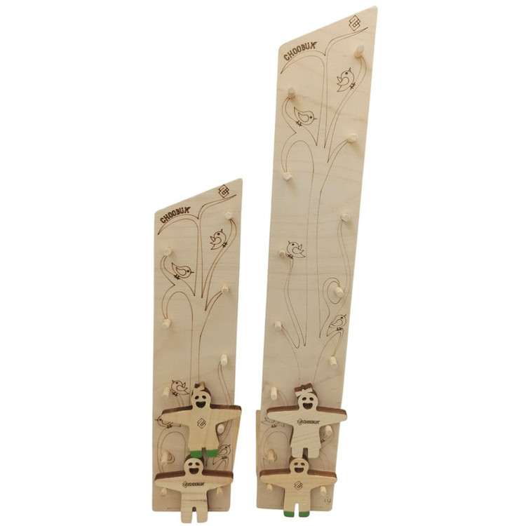 اسباب بازی چوبی مدل آدمک سرسره ای کد SS-02 مجموعه دو عددی