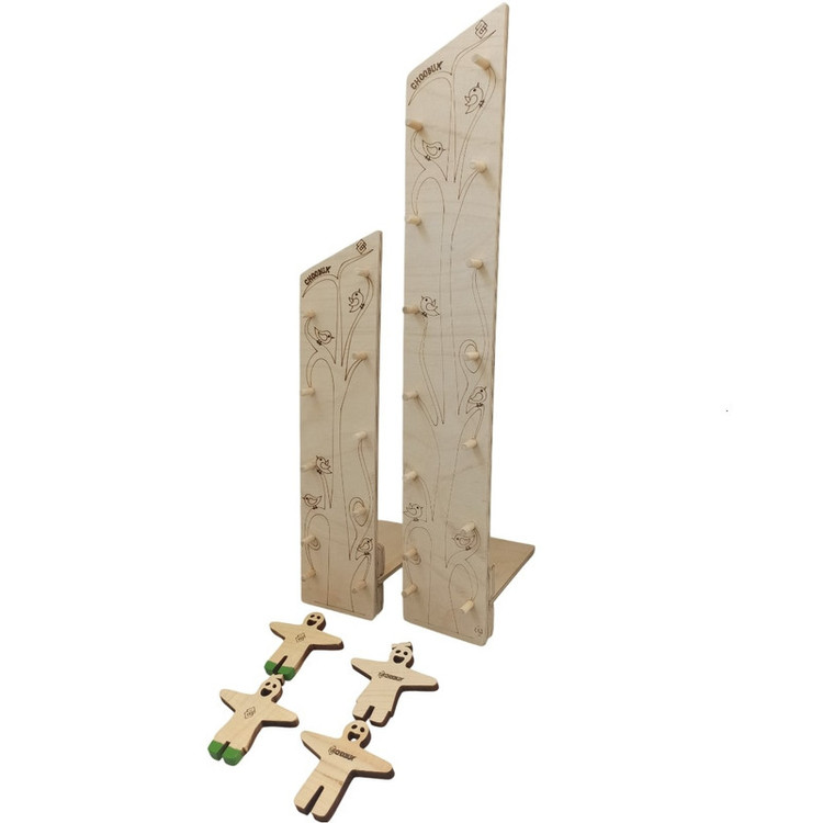 اسباب بازی چوبی مدل آدمک سرسره ای کد SS-02 مجموعه دو عددی