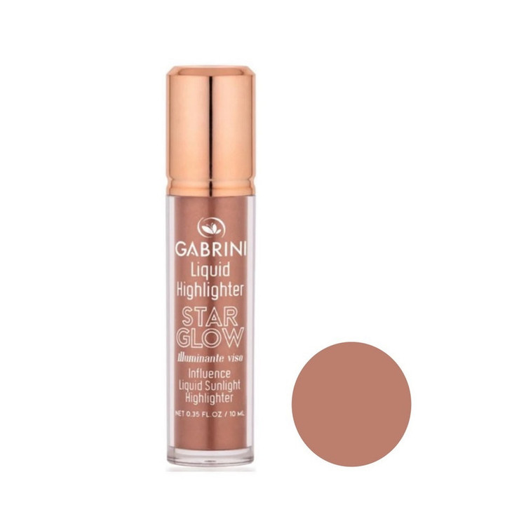 هایلایتر مایع کابرینی مدل Star Glow شماره 06 رنگ رزگلد