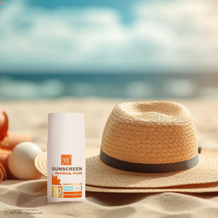 فلوئید ضدآفتاب بیرنگ مای +SPF30 مدل Physicall مناسب انوع پوست، حجم 50 میلیلیتر