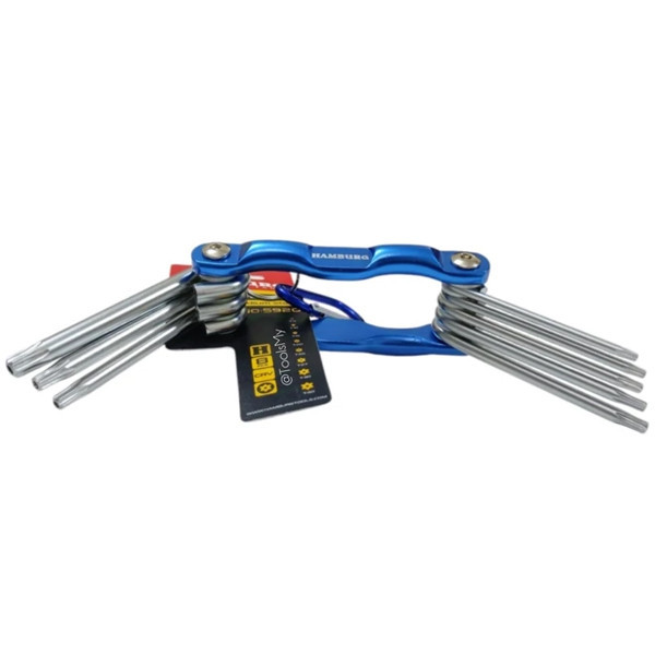 آچار آلن ستاره ای هامبورگ مدل IR-SH کد H5920 بسته 8 عددی