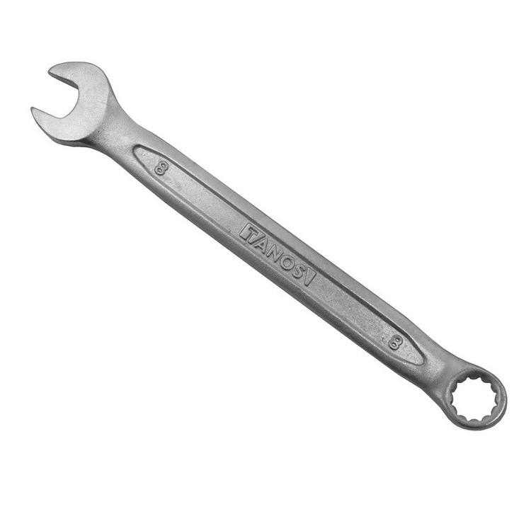 آچار یکسر تخت و یکسر رینگی تانوس مدل -SMT-TANOS-8MM-TAkht-ring سایز 8 میلی متر