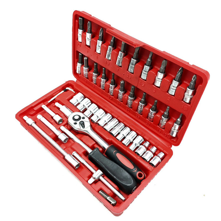 آچار بکس همه کاره راویکس مدل 46pcs-red مجموعه 4 عددی