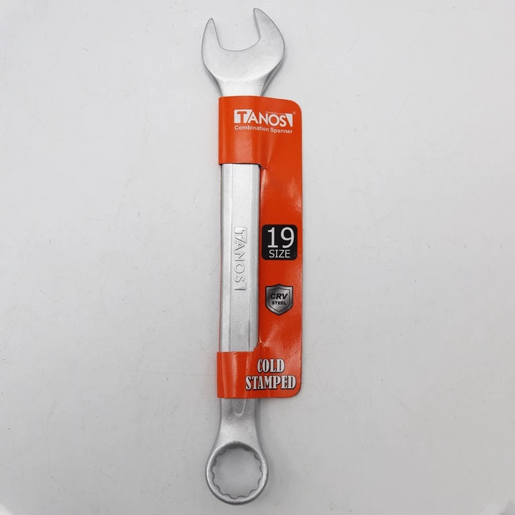 آچار یکسر تخت و یکسر رینگی تانوس مدل SMT-TANS-19-ring-takht سایز 19 میلی متر