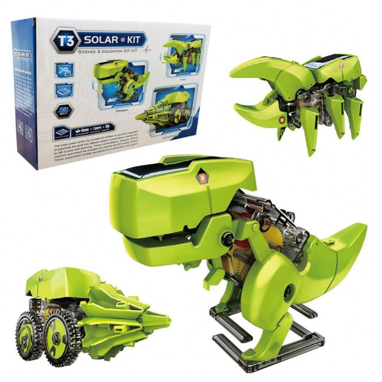 کیت آموزشی ناب سل مدل کیوت سان لایت ربات خورشیدی T3 کد T3 SOLAR KIT DINOSAUR 3IN1