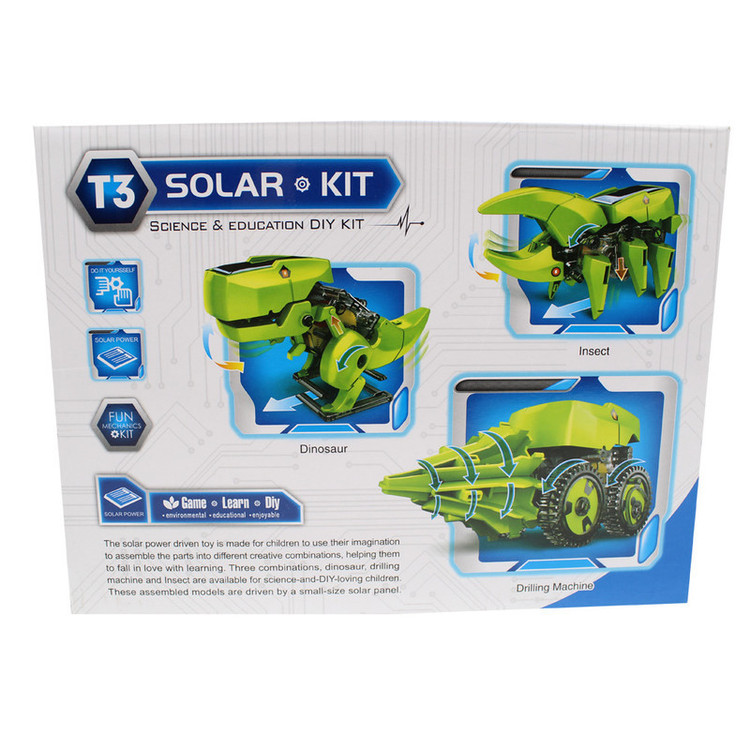 کیت آموزشی ناب سل مدل کیوت سان لایت ربات خورشیدی T3 کد T3 SOLAR KIT DINOSAUR 3IN1