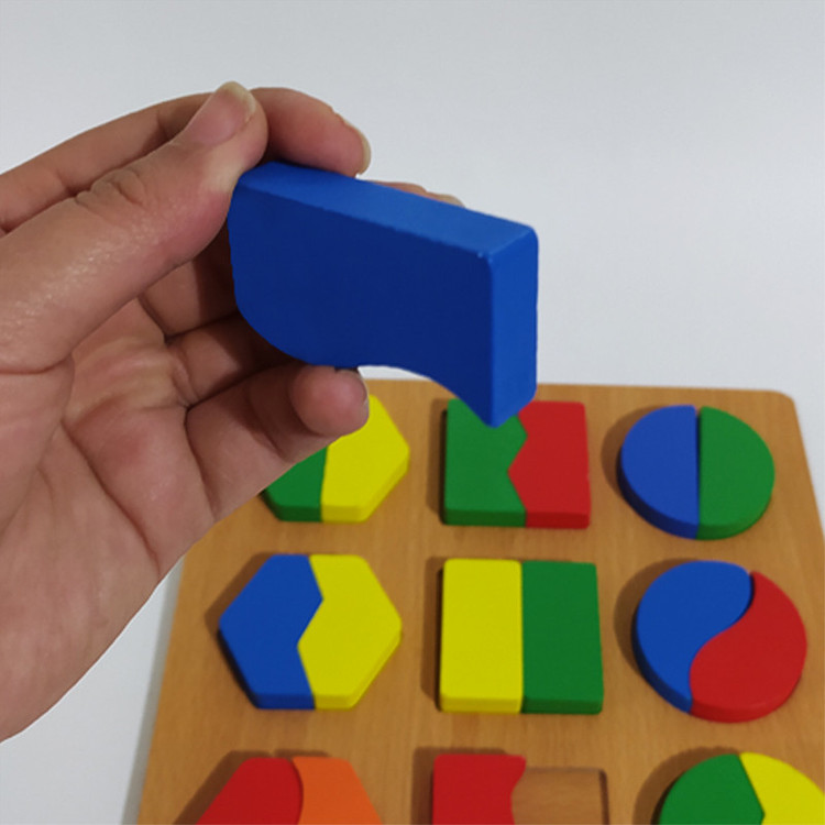 پازل آموزشی مدل اشکال هندسی چوبی کد 02