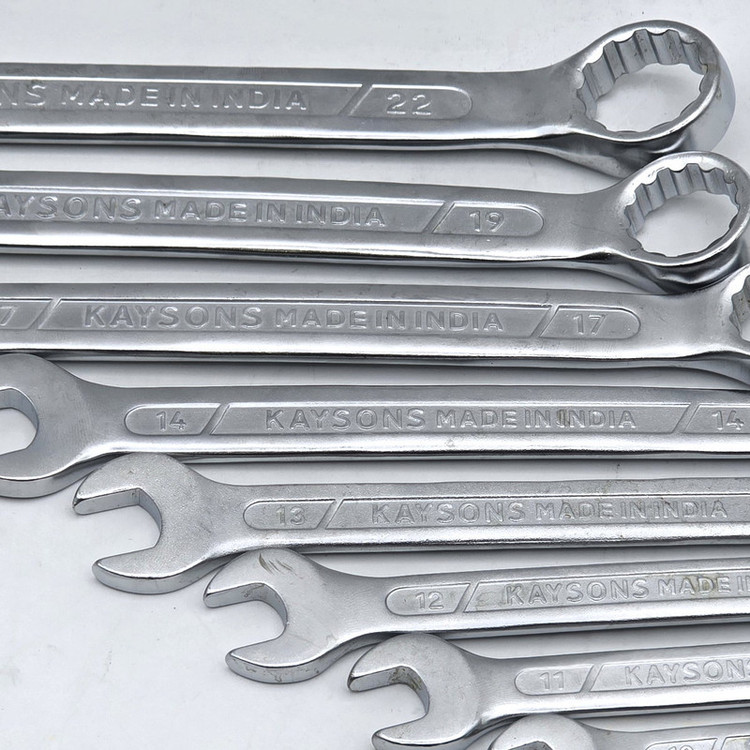آچار یکسر تخت و یکسر رینگی کیسون مدل 6MM-22MM-12PCS مجموعه 12 عددی