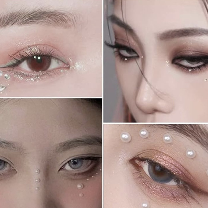 نگین چسبی صورت مدل مروارید و الماس بسته ۱۵۰ عددی