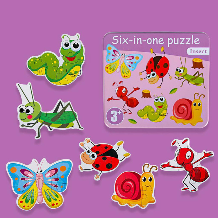 پازل آموزشی مدل Six in one طرح حشره