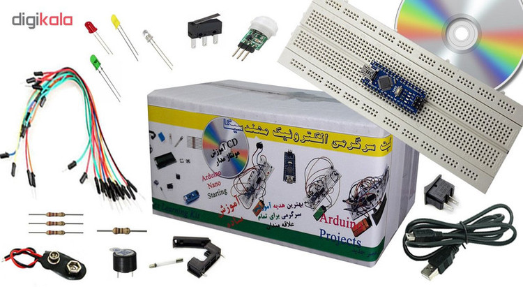 کیت مونتاژ شده سرگرمی الکترونیک دزدگیر منزل برند مهندسیکا AT001