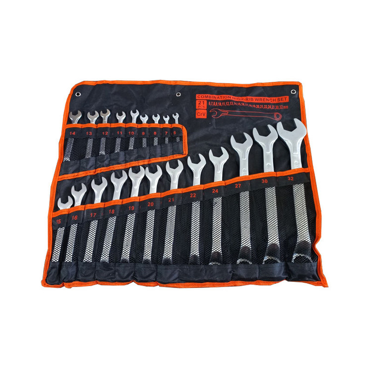 آچار یکسر تخت و یکسر رینگی مدل SAR-21 مجموعه 21 عددی