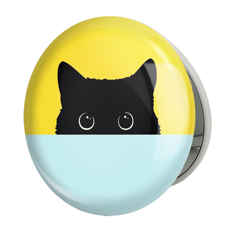 آینه جیبی خندالو طرح گربه Cat مدل تاشو کد 23328