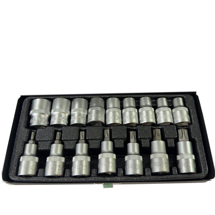 آچار بکس ستاره ای اپکس مدلSMT-APPEX-ALEN BOXI-E -T1/2INCH-APX6016-NEW مجموعه 16 عددی