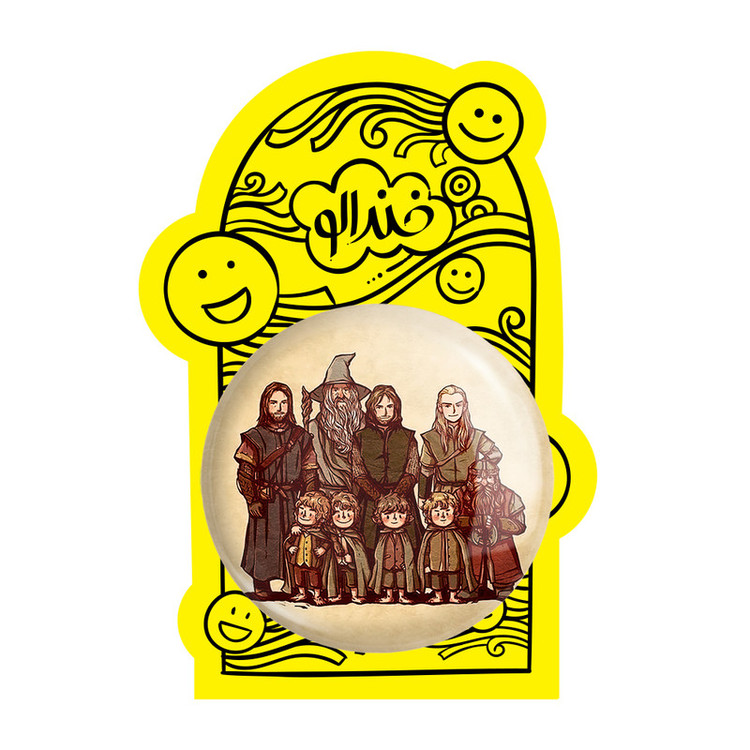 آینه جیبی خندالو طرح ارباب حلقه ها Lord of the Rings مدل تاشو کد 4756