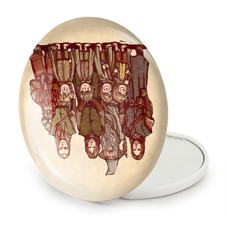 آینه جیبی خندالو طرح ارباب حلقه ها Lord of the Rings مدل تاشو کد 4756