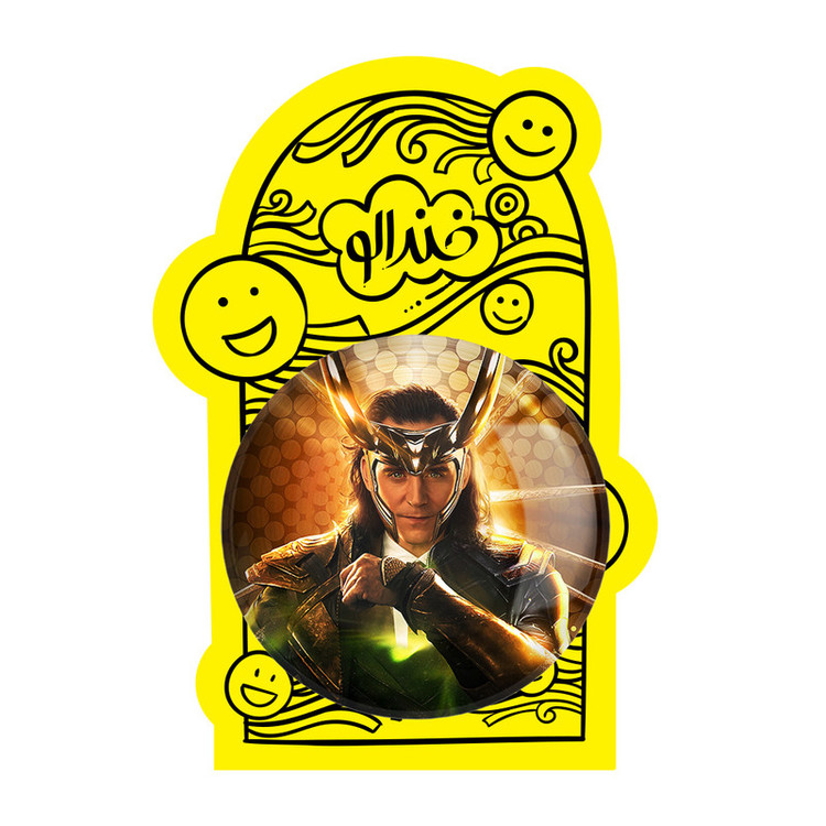 آینه جیبی خندالو طرح لوکی مارول Marvel مدل تاشو کد 19384