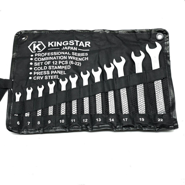 آچار یکسر تخت و یکسر رینگی کینگ استار مدل 6-22MM مجموعه 12 عددی