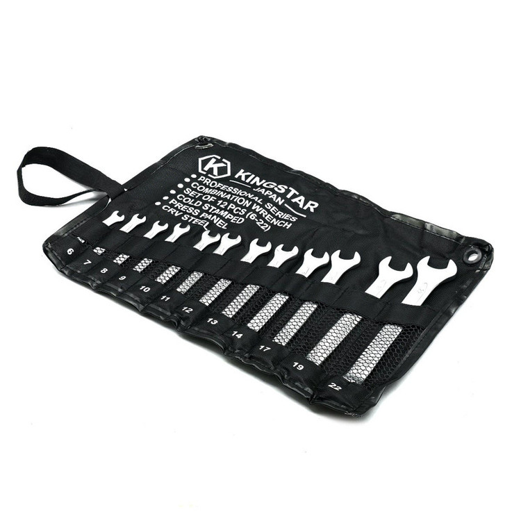 آچار یکسر تخت و یکسر رینگی کینگ استار مدل 6-22MM مجموعه 12 عددی