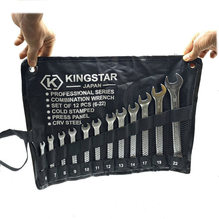 آچار یکسر تخت و یکسر رینگی کینگ استار مدل 6-22MM مجموعه 12 عددی