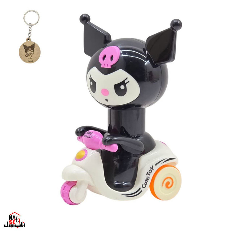 اسباب بازی ناب سل مدل کرومی فشاری قدرتی موتور سوار KUROMI FUN PRESSURE ارتفاع 15 سانتی متر