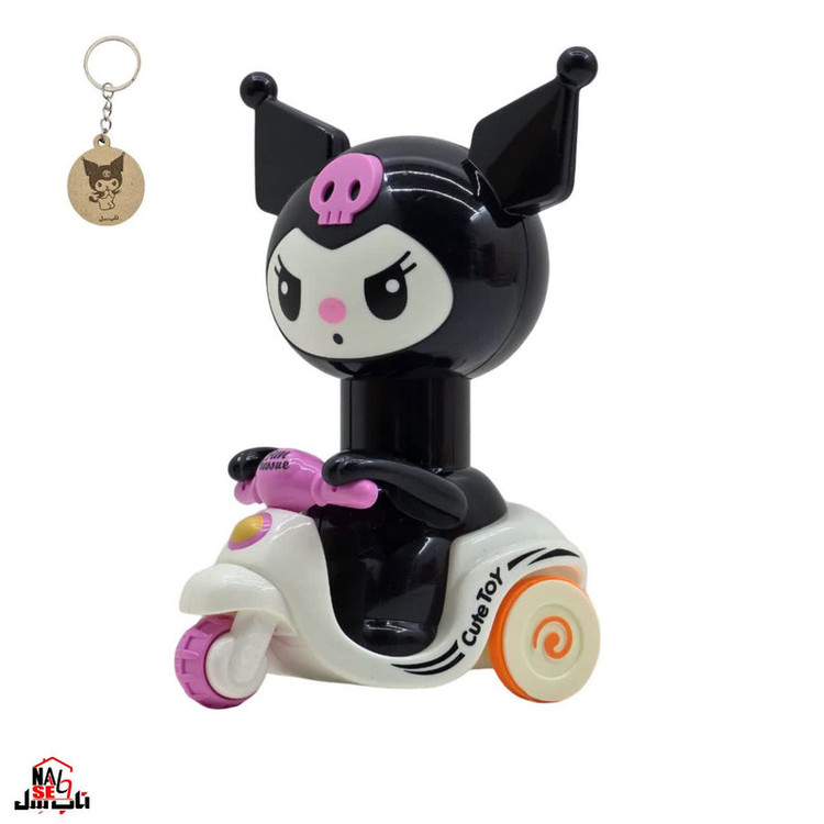 اسباب بازی ناب سل مدل کرومی فشاری قدرتی موتور سوار KUROMI FUN PRESSURE ارتفاع 15 سانتی متر