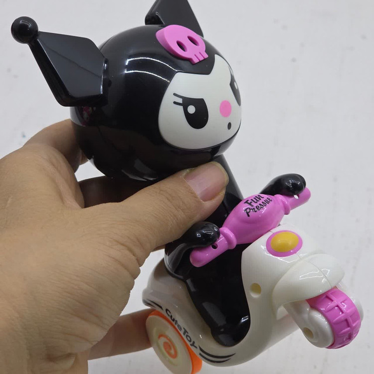اسباب بازی ناب سل مدل کرومی فشاری قدرتی موتور سوار KUROMI FUN PRESSURE ارتفاع 15 سانتی متر