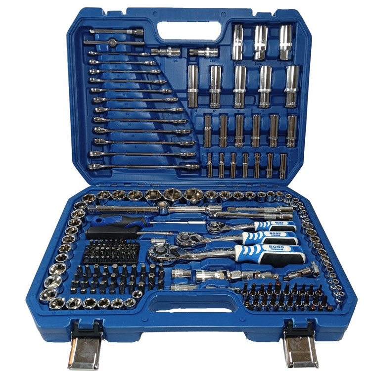 مجموعه 218 عددی آچار بکس باس مدل BS-218pcs-boss